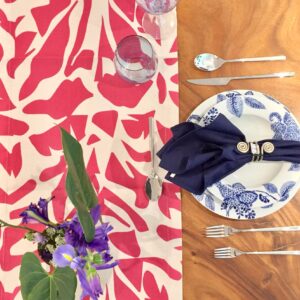 Camino de Mesa Abstracto Fucsia 180