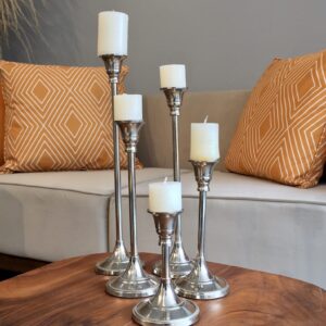 Candelabro Plateado Set x 5