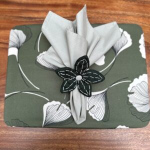 Servilleteros Flor Verde Setx4