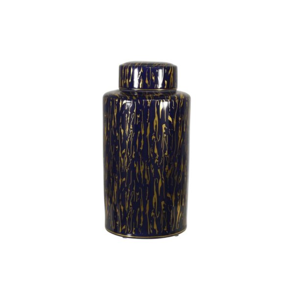 Urna Ceramica Azul Dorado